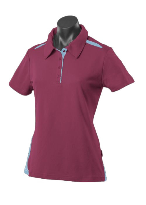 PATERSON DELETED POLO L - MAROON/SKY