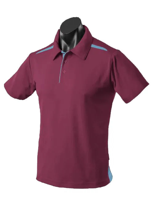 PATERSON DELETED POLO K - MAROON/SKY
