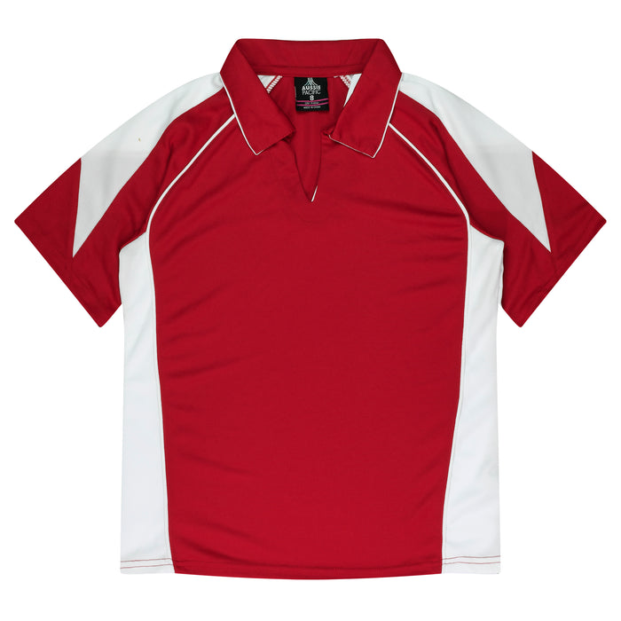PREMIER LADY POLOS - RED/WHITE