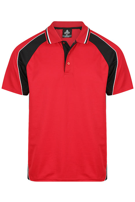 PANORAMA MENS POLOS - RED/BLK/WHT