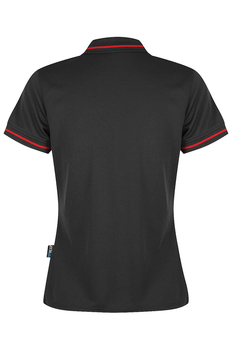 COTTESLOE LADY POLOS - BLACK/RED