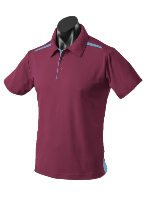 PATERSON DELETED POLO M - MAROON/SKY