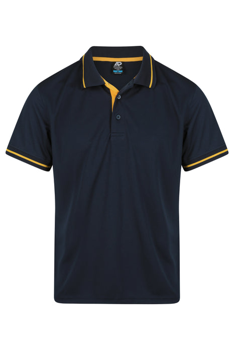 COTTESLOE MENS POLOS - NAVY/GOLD