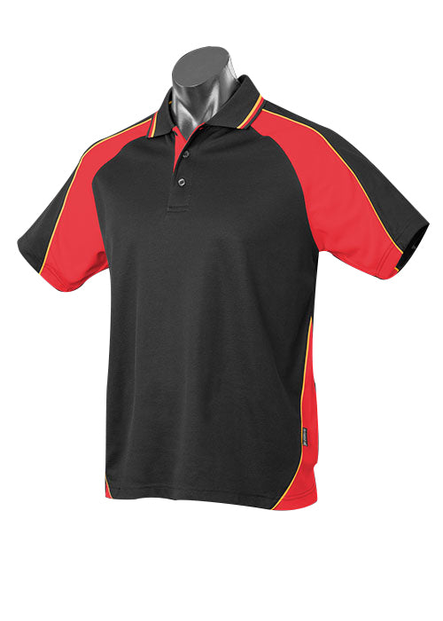 PANORAMA DELETED POLO K - BLK/RED/GOL