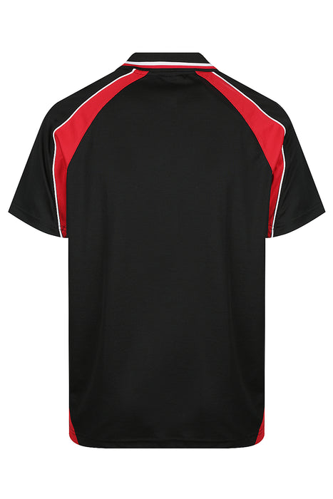 PANORAMA MENS POLOS - BLK/RED/WHT