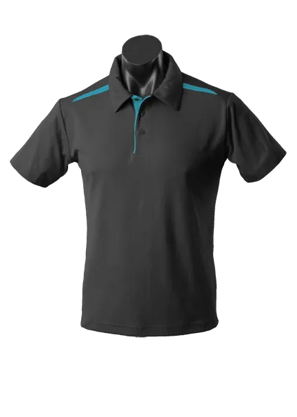 PATERSON DELETED POLO K - BLK/TEAL