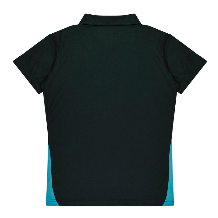 PATERSON LADY POLOS - BLK/TEAL