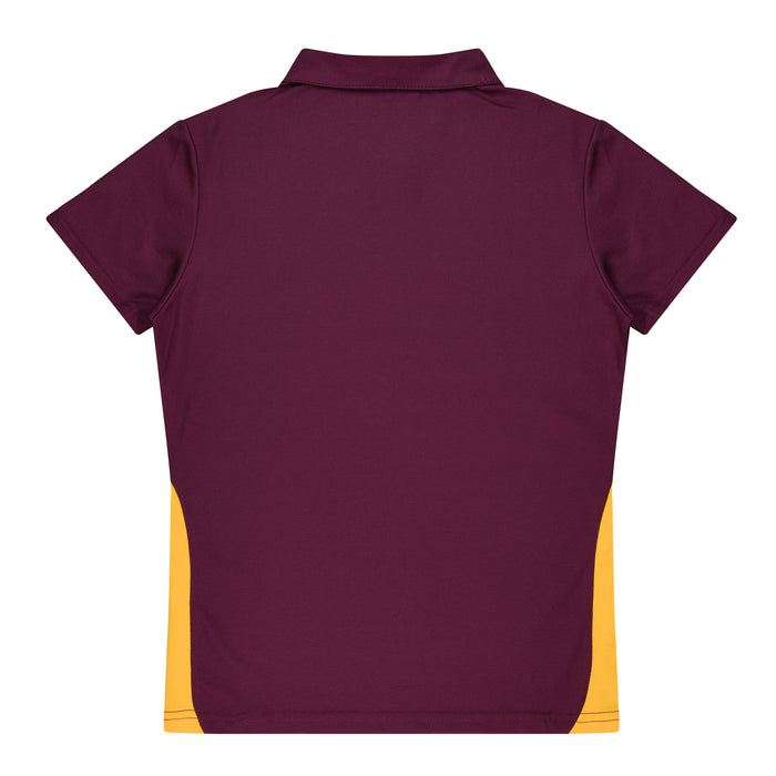 PATERSON LADY POLOS - MAROON/GOLD