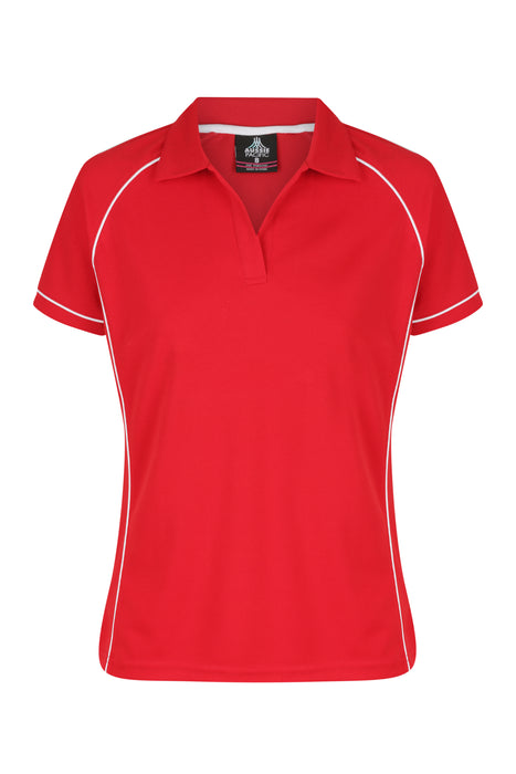 ENDEAVOUR LADY POLOS - RED/WHITE