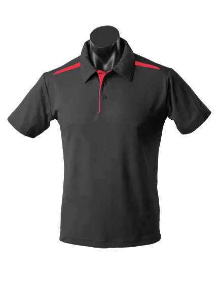 PATERSON DELETED POLO K - BLK/RED