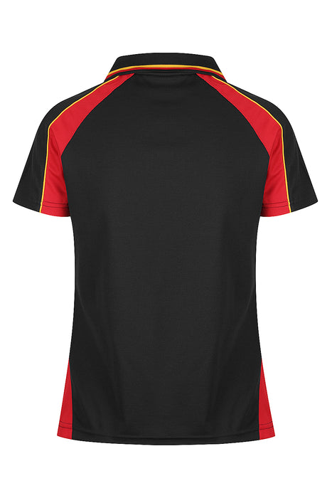 PANORAMA LADY POLOS - BLK/RED/GOL