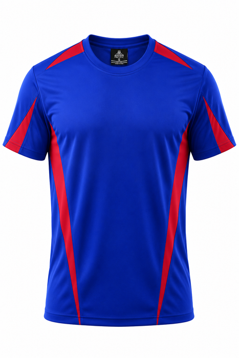 EUREKA DELETED TEE M - ROYAL/RED