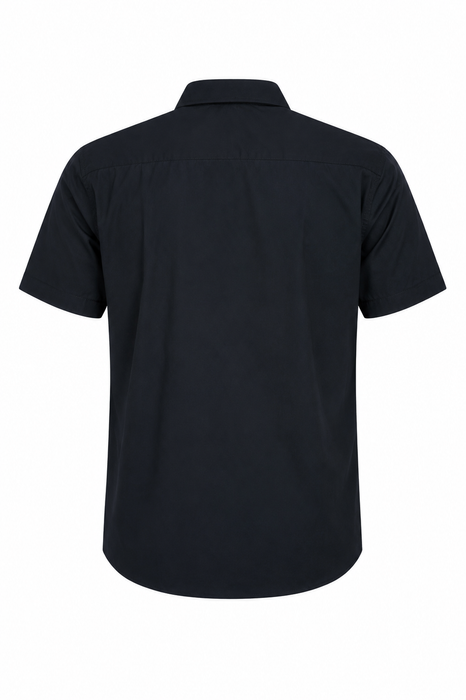 KINGSWOOD MENS SHIRT SHORT SLEEVE - BLACK