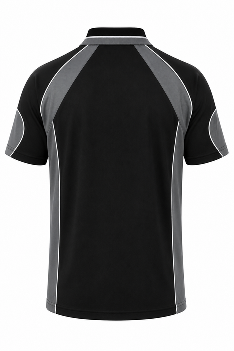 MURRAY MENS POLOS - BLACK/ASH