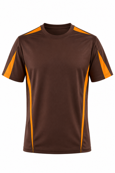 EUREKA DELETED TEE M - CHOC/GOLD