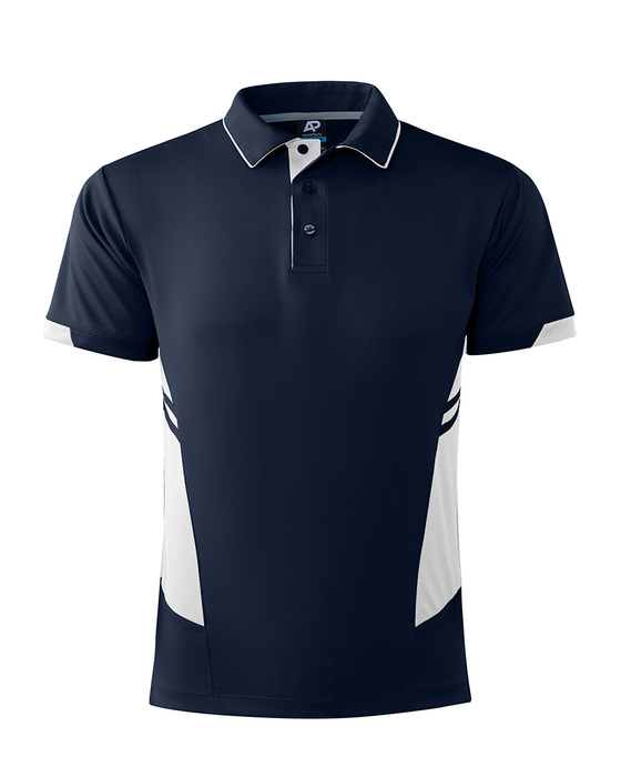 TASMAN MENS POLOS - NAVY/WHITE