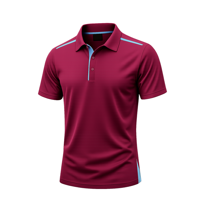 PATERSON DELETED POLO M - MAROON/SKY