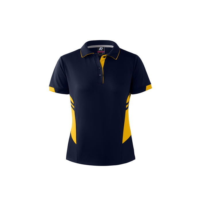 TASMAN LADY POLOS - NAVY/GOLD