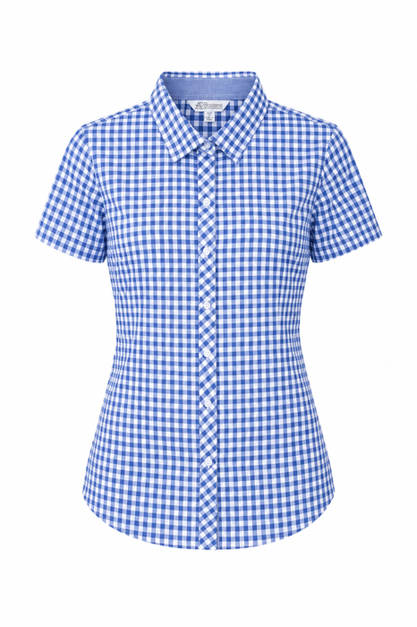 BRIGHTON LADY SHIRT SHORT SLEEVE - FRENCH/WHITE