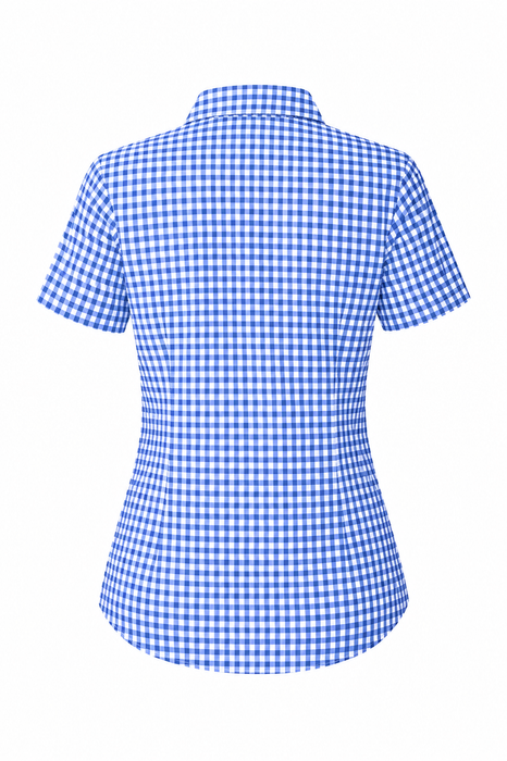BRIGHTON LADY SHIRT SHORT SLEEVE - FRENCH/WHITE