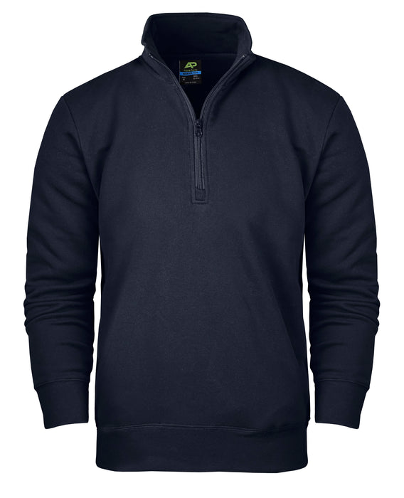 MAWSON MENS 1/4 ZIP SWEATER - NAVY