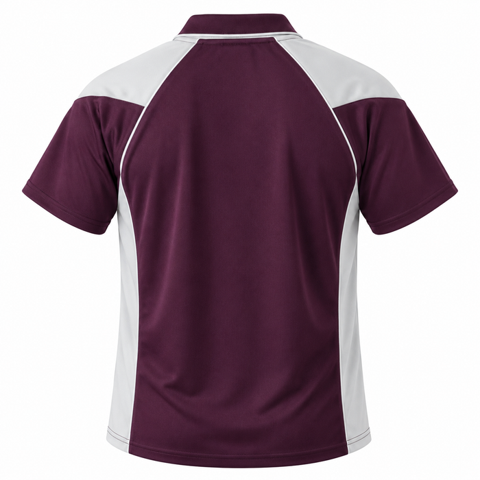 PREMIER DELETED POLO M - BURGUNDY/WHITE