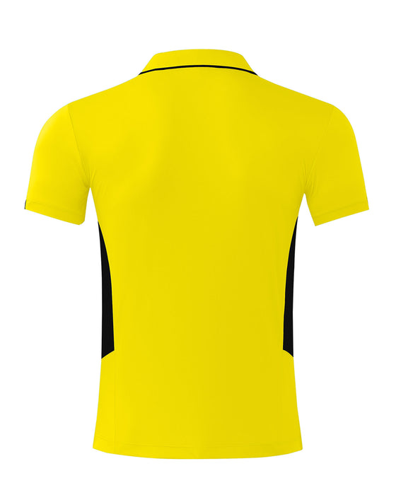 TASMAN MENS POLOS - NEON YELLOW/BLACK
