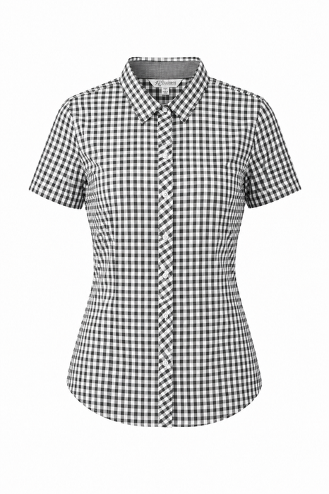BRIGHTON LADY SHIRT SHORT SLEEVE - BLACK/WHITE