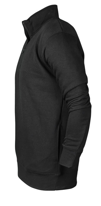 MAWSON MENS 1/4 ZIP SWEATER - BLACK