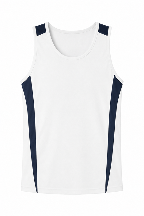 EUREKA DELETED SINGLET M - WHITE/NAVY