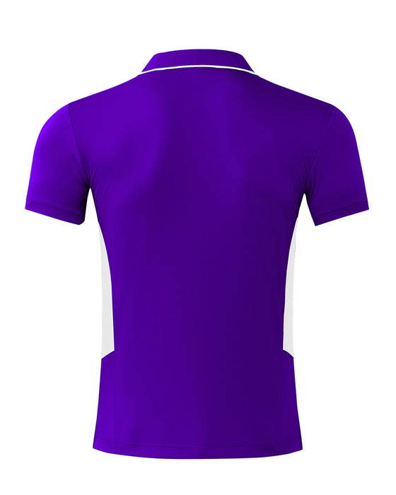 TASMAN MENS POLOS - PURPLE/WHITE