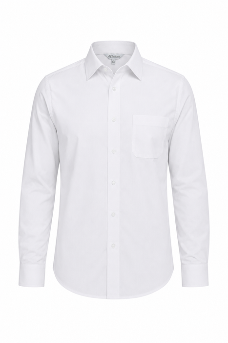 KINGSWOOD MENS SHIRT LONG SLEEVE - WHITE