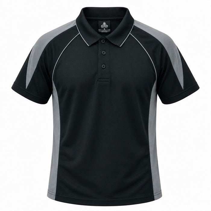 PREMIER DELETED POLO M - BLACK/ASH