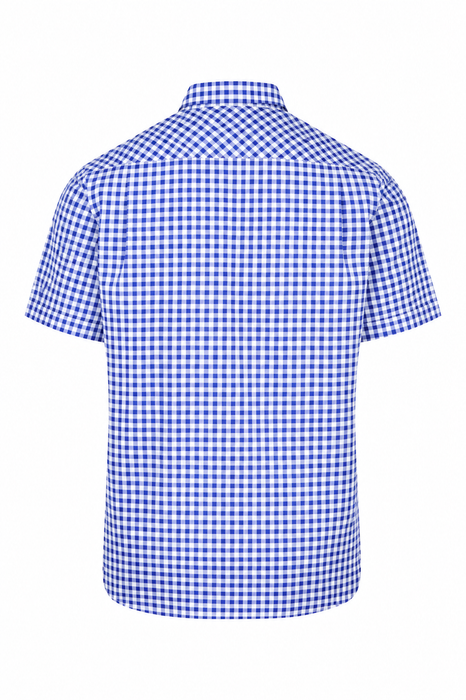 BRIGHTON MENS SHIRT SHORT SLEEVE - FRENCH/WHITE