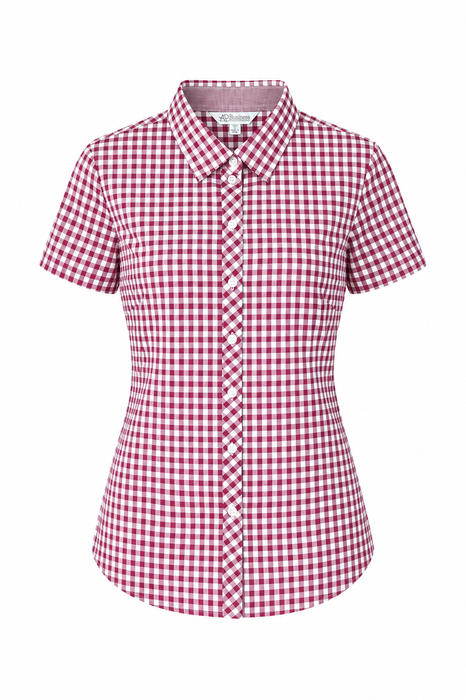 BRIGHTON LADY SHIRT SHORT SLEEVE - RED/WHITE
