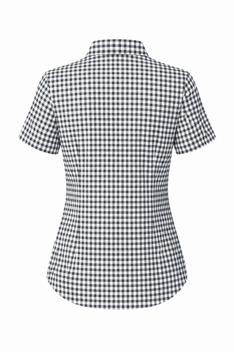 BRIGHTON LADY SHIRT SHORT SLEEVE - BLACK/WHITE