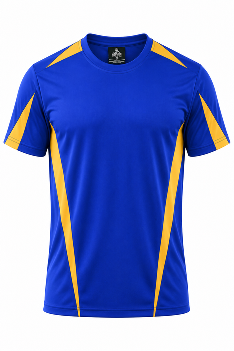 EUREKA DELETED TEE M - ROYAL/GOLD