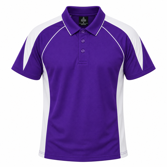 PREMIER DELETED POLO M - PURPLE/WHITE