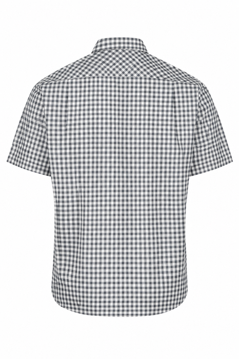BRIGHTON MENS SHIRT SHORT SLEEVE - BLACK/WHITE