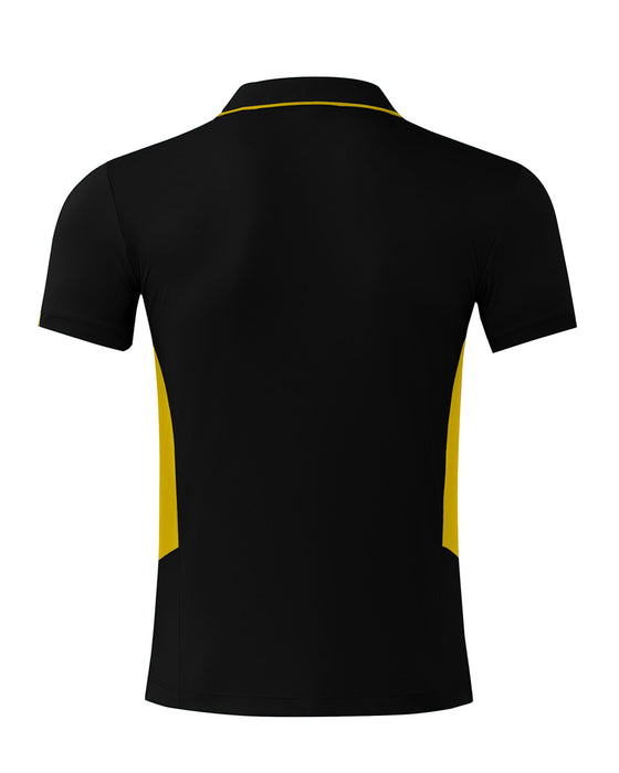 TASMAN MENS POLOS - BLACK/GOLD
