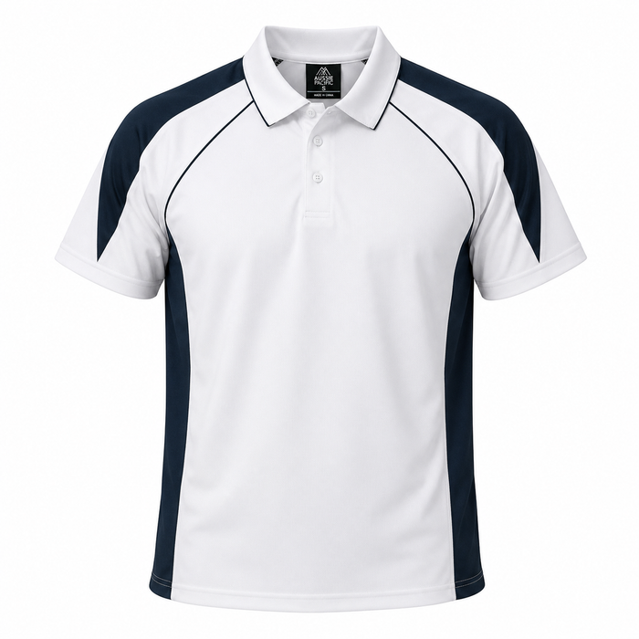 PREMIER DELETED POLO M - WHITE/NAVY