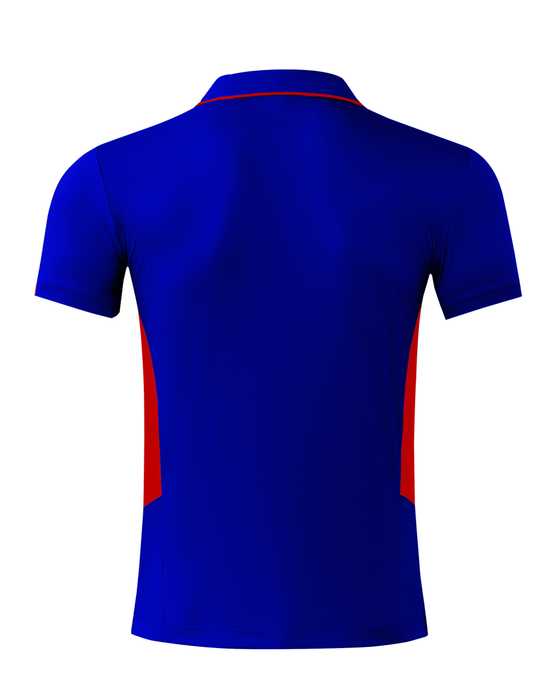 TASMAN MENS POLOS - ROYAL/RED