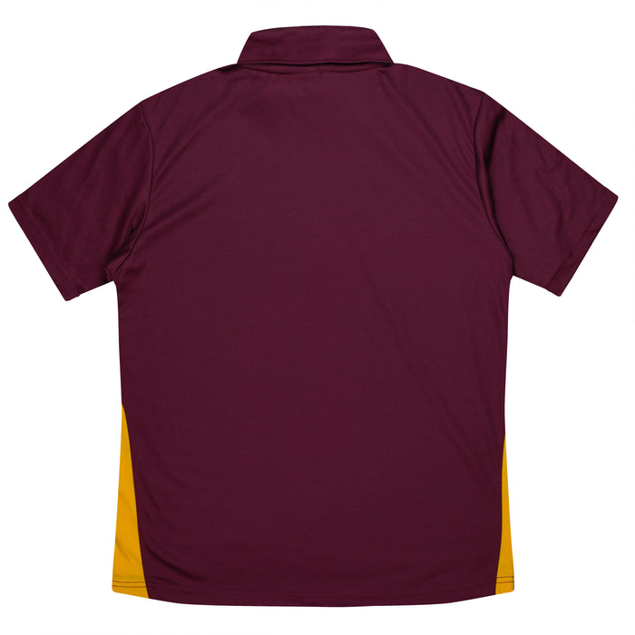 PATERSON MENS POLOS - MAROON/GOLD