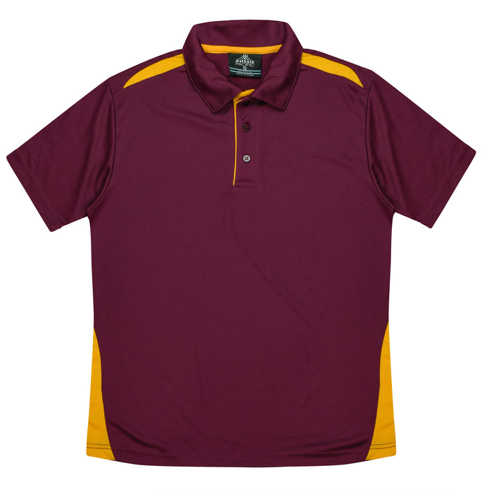 PATERSON MENS POLOS - MAROON/GOLD