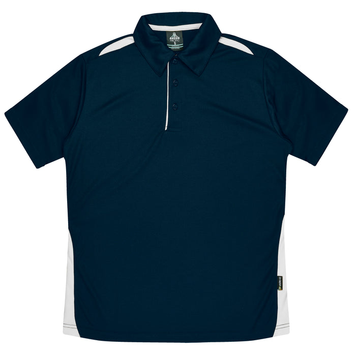 PATERSON MENS POLOS - NAVY/WHT