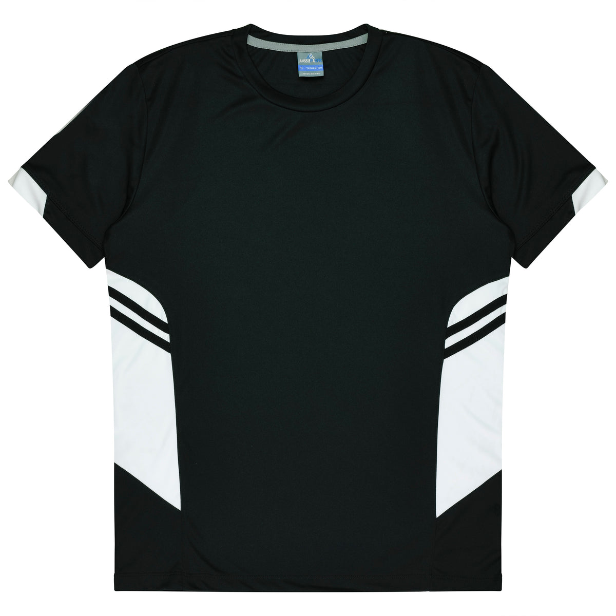 TASMAN KIDS TEES - BLACK/CYAN