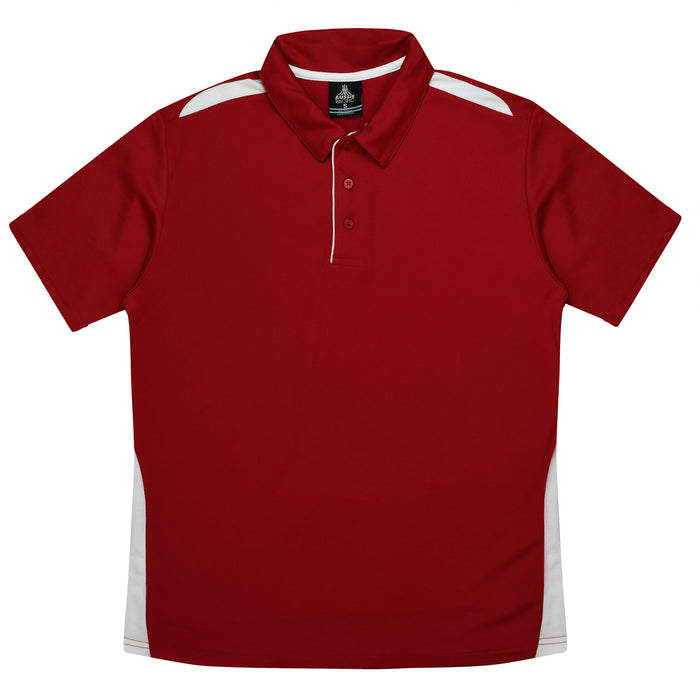 PATERSON MENS POLOS - RED/WHT